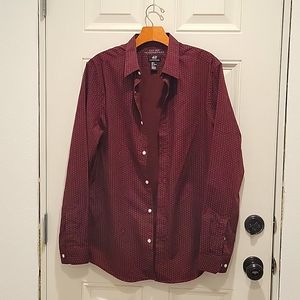 Shirt in woven cotton fabric  burgundy color